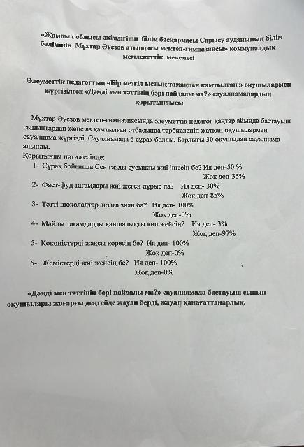 "Дәмді мен тәттінің бәрі пайдалы ма?"