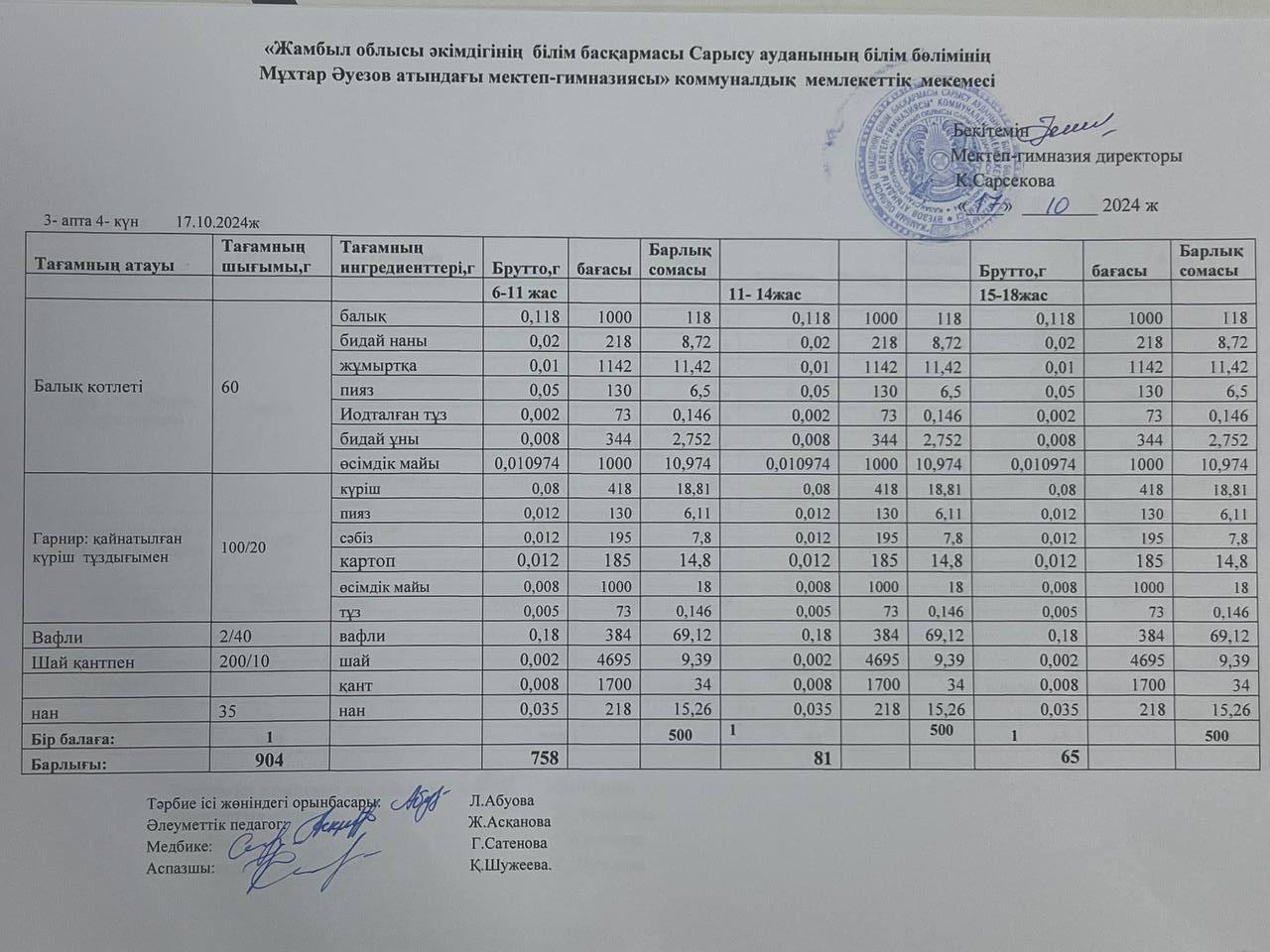 Ас мәзірі