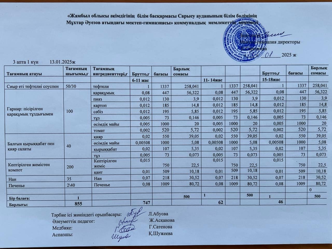 Ас  мәзірі